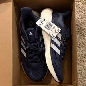 adidas Navy and White Athletic Running Sneakers